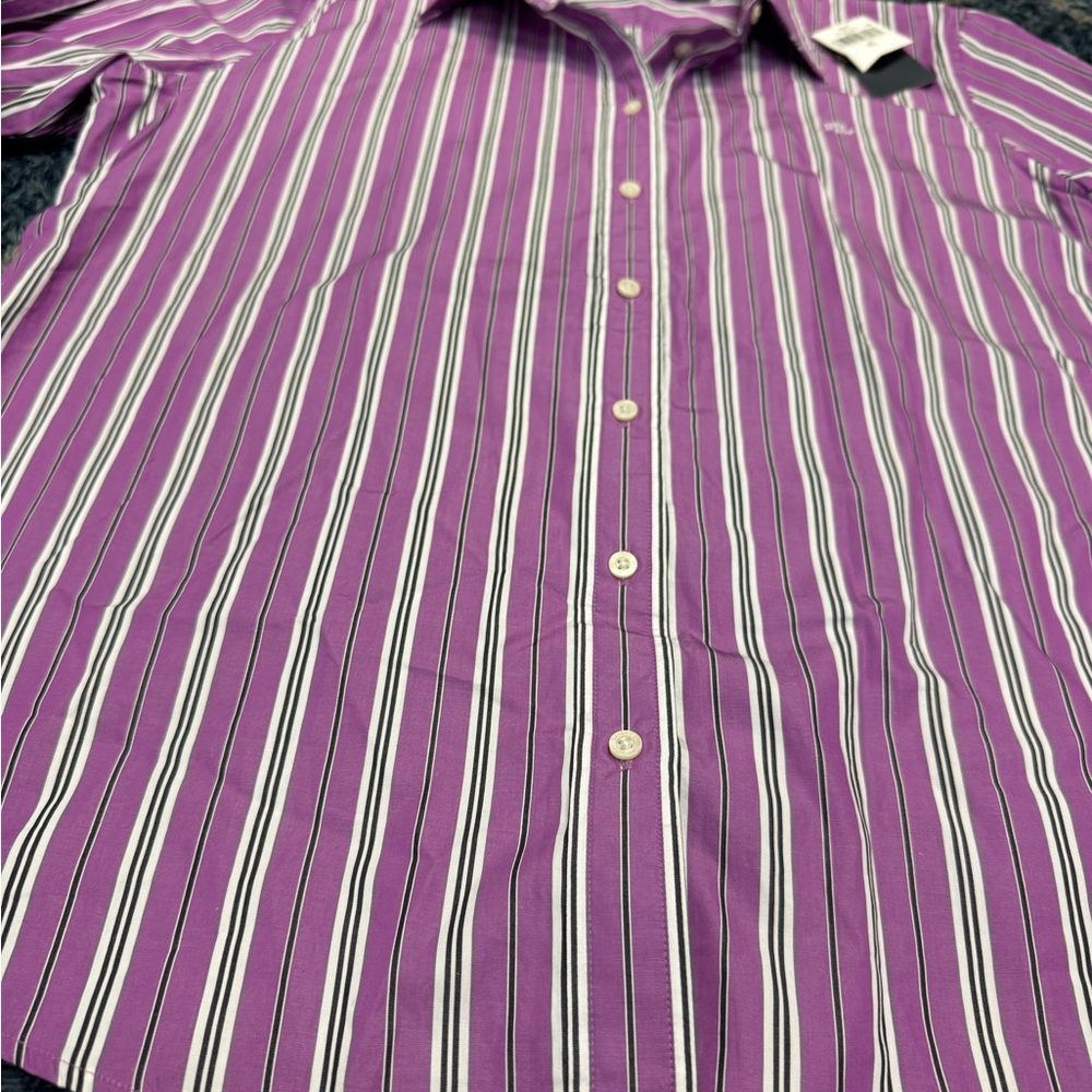 NEW Lauren Ralph Lauren Vibrant Striped Shirt - Picture 13 of 16